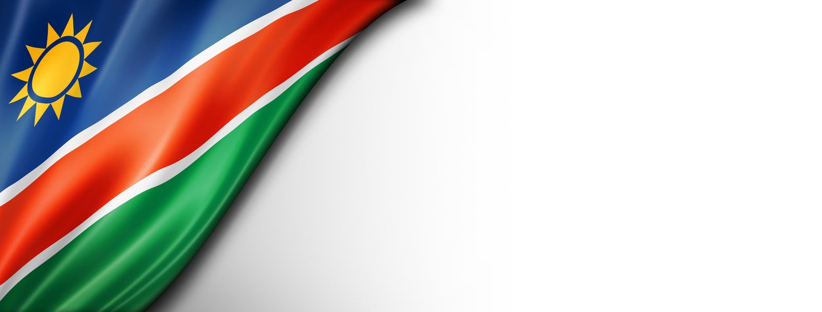 The flag of Namibia